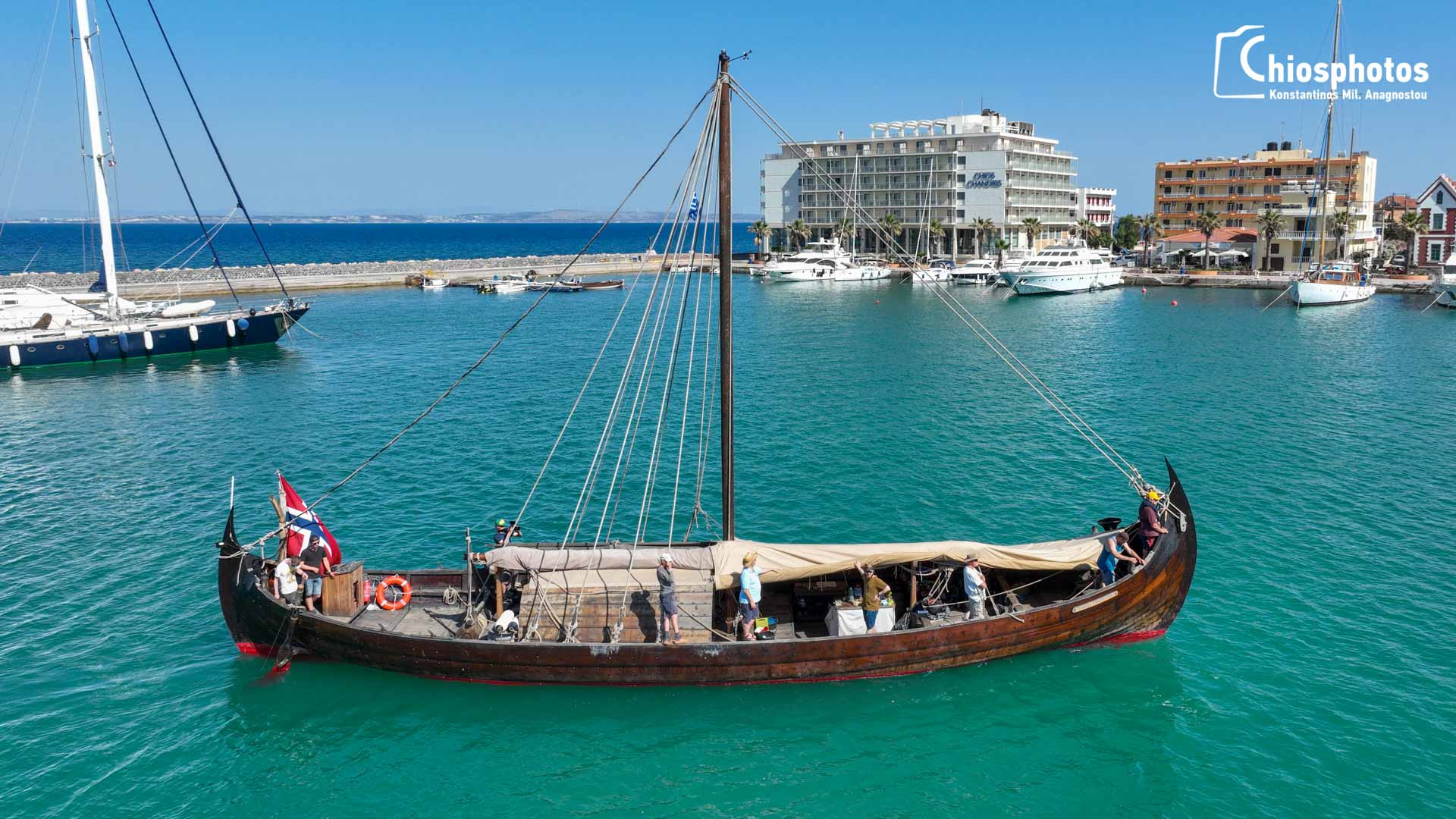 Saga Farmann - Το ιστορικό πλοίο των Βίκινγκς στο λιμάνι της Χίου