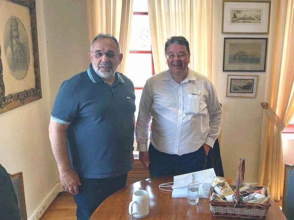 Ο Δήμαρχος Όττομπρουν Τόμας Λόντερερ επισκέφτηκε τον Δήμαρχο Ναυπλιέων Δημήτρη Ορφανό