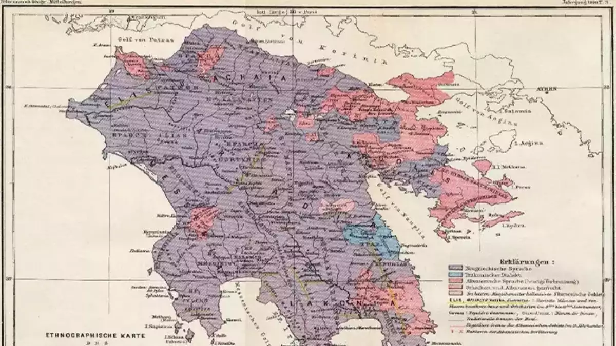 Πελοπόννησος παλιός χάρτης