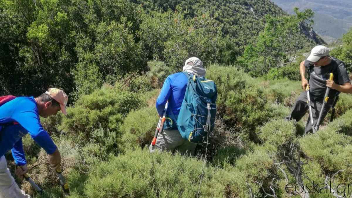 Ορειβατικός Σύλλογος Καλαμάτας καθαρισμός μονοπατιού