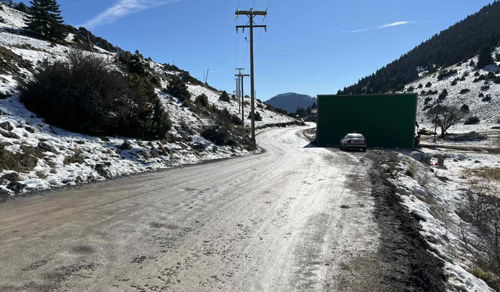 Δρόμος για το χιονοδρομικό κέντρο Μαίναλου