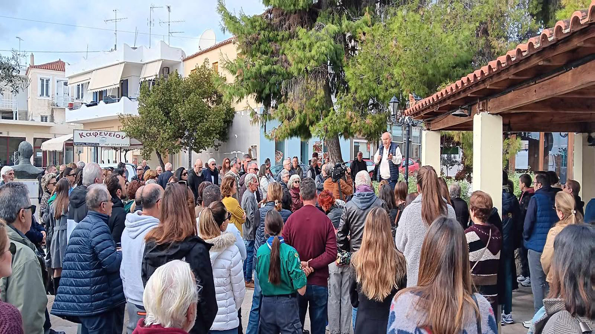 Κρανίδι: Δυναμικό «παρών» στη συγκέντρωση για τα Τέμπη