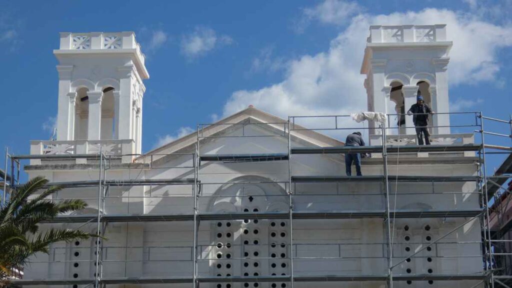 Άγιος Νικόλαος στο Ναύπλιο - Εργασίες στον εξωτερικό χώρο